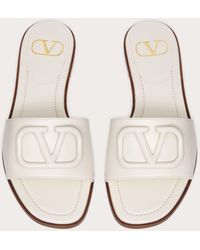 vlogo signature flat calfskin slide