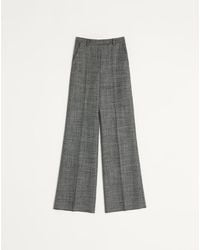 Valentino - Wool Mouliné Trousers - Lyst