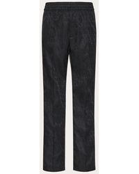 Valentino - Nylon Trousers With Toile Iconographe Pattern - Lyst