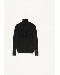 Valentino - Wool Jumper With Lace - Lyst
