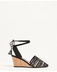 Valentino Garavani - La Cruisette Keilsandale Aus Mesh Mit Stickerei, 75 Mm Frau - Lyst