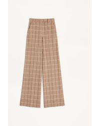 Valentino - Wool Trousers With Windowpane Check Pattern - Lyst