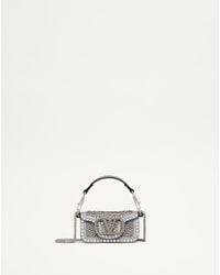 Valentino Garavani - Micro Locò Chain Bag With Rhinestones - Lyst