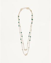 Valentino Garavani - Collier Vlogo Signature En Métal Avec Perles De Verre Et Perles Swarovski Homme - Lyst