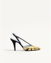 Valentino Garavani - Foliefoliage Suede Slingback Pump 90Mm 35.5 - Lyst