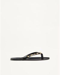 Valentino Garavani - Rockstud Goatskin Flip-Flops 39.5 - Lyst