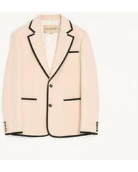 Valentino - Single-Breasted Wool Gabardine Jacket - Lyst