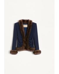 Valentino - Wool Crepe Jacket - Lyst
