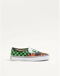 Valentino Garavani - And Vans Low-Top Fabric Trainer With Vlogo Checkerboard Print And Tropical Leaves Print 35 - Lyst