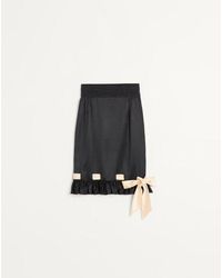 Valentino - Double Satin Midi Skirt - Lyst