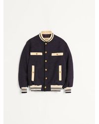 Valentino - Cotton Tweed Bomber Jacket - Lyst