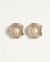 Valentino Garavani - San Fin Metal Earrings With Swarovski Crystals And Pearls - Lyst