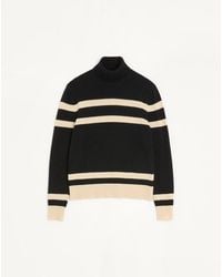Valentino - High-Neck Wool Jumper With Vlogo Embroidery - Lyst