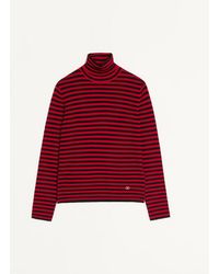 Valentino - High-Neck Wool Jumper With Vlogo Patch - Lyst