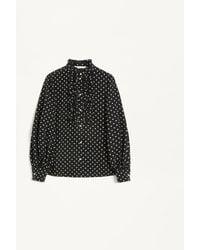 Valentino - Crepe De Chine Shirt With Plusdepois Print 36 - Lyst