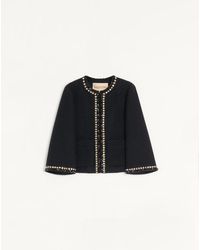 Valentino - Embroidered Canestrello Tweed Jacket - Lyst