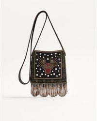 Valentino Garavani - Petit Sac Porté Épaule Nellcôte Brodé Avec Franges Frau - Lyst