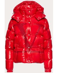 Valentino Moncler Vlogo Lacquered Nylon Padded Jacket