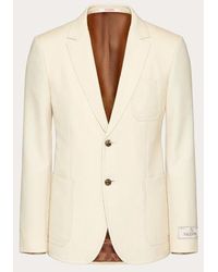 Valentino - Single-breasted Wool Jacket With Maison Tailoring Label - Lyst