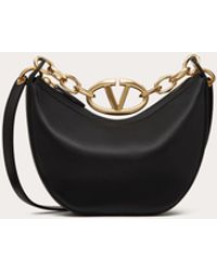 Valentino Garavani - Mini Vlogo Moon Hobo Bag In Nappa Leather With Chain - Lyst