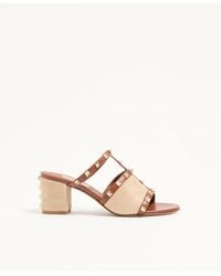 Valentino Garavani - Rockstud Calfskin Slide Sandal With Cornely Embroidery 60Mm 35.5 - Lyst