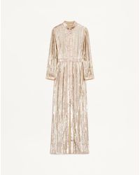 Valentino - Embroidered Chiffon Dress - Lyst