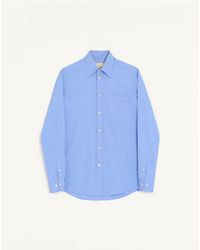 Valentino - Oxford Cotton Shirt With Vgold - Lyst