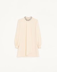 Valentino - Cady Couture Embroidered Short Dress - Lyst