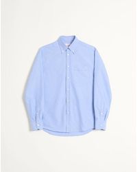 Valentino - Vロゴ エンブロイダリー コットン シャツ おとこ スカイブルー - Lyst