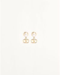 Valentino Garavani - Vlogo Signature Metal And Pearl Earrings - Lyst