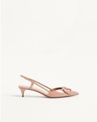 Valentino Garavani - Vlogo Signature Patent Leather Slingback Pump 40Mm - Lyst