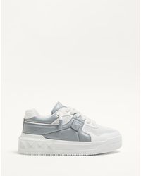 Valentino Garavani - One Stud Xl Low-Top-Sneaker Aus Perforiertem Nappaleder Mann - Lyst