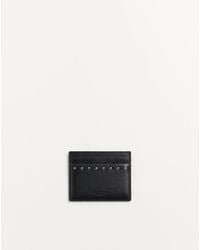 Valentino Garavani - Rockstud Grainy Calfskin Cardholder - Lyst