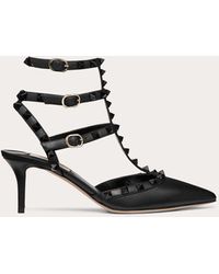 rockstud ankle strap pump with tonal studs 100 mm