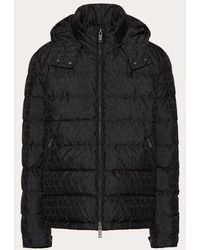 Valentino - Nylon Down Jacket With Toile Iconographe Pattern - Lyst