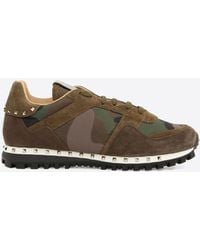 Valentino Garavani Uomo Valentino Garavani Studded Sneaker Camouflage - Verde