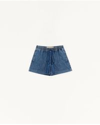 Valentino - Denim Chambray Shorts 36 - Lyst