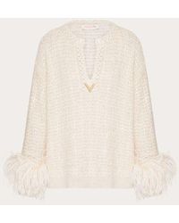 Valentino - Jumper In Lurex Mohair And Sequin Thread - Lyst