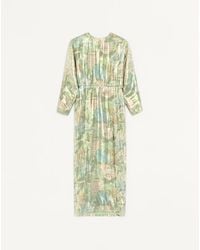 Valentino - Lurex Long Dress With Après L'Hiver Sanderson Dégradé Print - Lyst