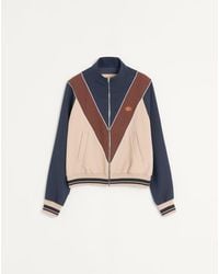Valentino - Nylon Sweatshirt With Zip And Vlogo Patch - Lyst