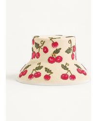 Valentino Garavani - Cherryfic Straw Bucket Hat - Lyst