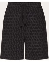 Valentino - Toile Iconographe Print Cotton Bermuda Shorts - Lyst