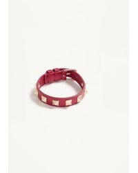Valentino Garavani - Rockstud Leather Bracelet - Lyst