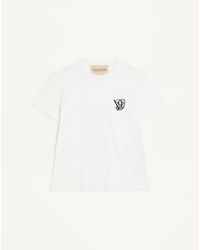 Valentino - Cotton T-Shirt With Vg Patch - Lyst