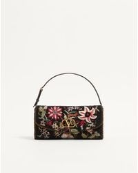 Valentino Garavani - ヴァレンティノ ガラヴァーニ ヴェイン ソフト エンブロイダリー スモール ショルダーバッグ 女性 マルチカラー - Lyst