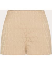 Valentino - Shorts In Toile Iconographe Cotton Cordura - Lyst