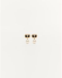 Valentino Garavani - オヴァレット メタル X スワロフスキー®パール イヤリング 女性 マルチカラー - Lyst