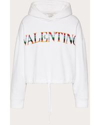 Valentino Embroidered Jersey Sweatshirt - White