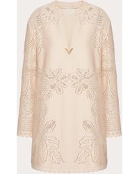 Valentino - Dress In Cotton Guipure Jardin Plat - Lyst