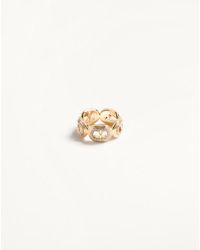 Valentino Garavani - Ovalette Metal And Swarovski Crystal Ring - Lyst